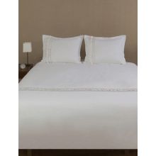 Yellow Dekbedovertrek Newbury - Eenpersoons - 140x200/220cm - Wit