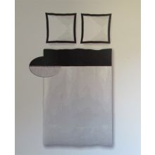 Brighton Dekbedovertrek Ajour - Eenpersoons - 140x200/220 - Zwart/Wit