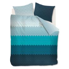 Beddinghouse Dekbedovertrek Anderson (flanel) - Litsjumeaux XL - 260x200/220 cm - Aqua