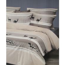 Ariadne Dekbedovertrek Zambia - Eenpersoons - 140x200/220 cm - Grijs
