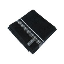 Brighton Handdoek Check (3 stuks) - 50x100 cm - Zwart
