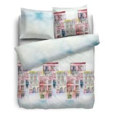 HnL Pure Cotton Dekbedovertrek Boulevard - Eenpersoons - 135x200 + 80x80 cm - Multi