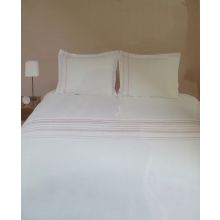 Yellow Dekbedovertrek Braint - Litsjumeaux - 240x200/220 cm - Wit/Roze