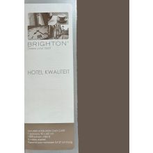 Brighton Hoeslaken Katoen Satijn - Eenpersoons - 90x220 cm - Taupe