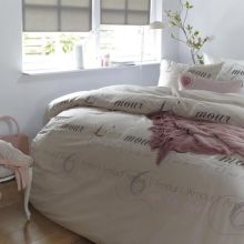 Beddinghouse Dekbedovertrek C'est la Vie - Litsjumeaux - 240x200/220 cm - Taupe