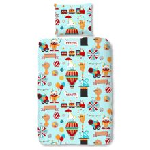 Good Morning Dekbedovertrek Circus - Eenpersoons - 140x200/220 - Blue