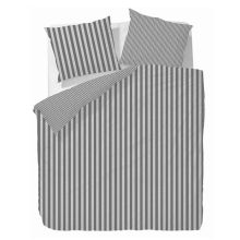 Marc O'Polo Dekbedovertrek Classic Stripe - Eenpersoons - 150x210 + 50x60 cm - Anthracite