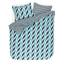 Esprit Dekbedovertrek Criss Cross (flanel) - Litsjumeaux - 240x200/220 cm - Aqua