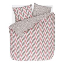 Esprit Dekbedovertrek Criss Cross (flanel) - Tweepersoons - 200x200/220 cm - Pink