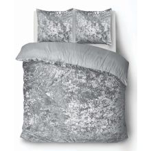 iSleep Dekbedovertrek Crushed Velvet - Antraciet