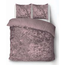 iSleep Dekbedovertrek Crushed Velvet - Roze