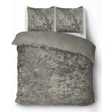 iSleep Dekbedovertrek Crushed Velvet - Zand