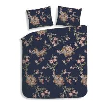 Heckettlane Dekbedovertek Daisy (Flanel) - Navy Blue