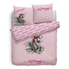 Ed Hardy Dekbedovertrek Koi Fish - Litsjumeaux - 240x200/220 cm - Roze