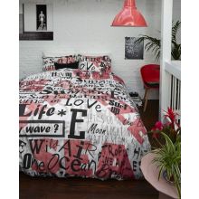 Beddinghouse Dekbedovertrek Endless Summer - Litsjumeaux - 240x200/220 cm - Red