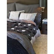 Essenza Bedsprei Pallazio - Eenpersoons - 180x260 cm - Zwart