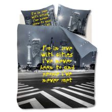 Beddinghouse Dekbedovertrek Exciting City - Litsjumeaux - 240x200/220 cm - Blue Grey