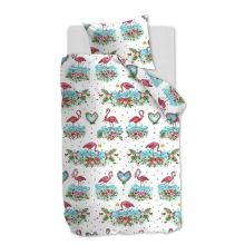 Beddinghouse Dekbedovertrek Flamingo Flower - Eenpersoons - 140x200/220 - Pink