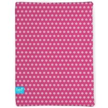 LIEF! Hoeslaken Fuchsia/White Flower - 40x80 cm - Fuchsia