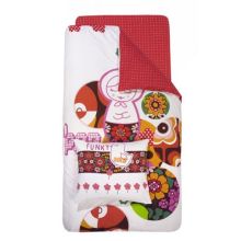 Damai Kinderovertrek Funky Bird - Eenpersoons - 140x200/220 cm - Multi