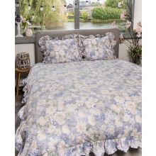 iSleep Ruches Dekbedovertrek Gardina - Litsjumeaux - 240x200 cm - Blue