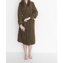 HnL Badjas Velours Carre - Gold