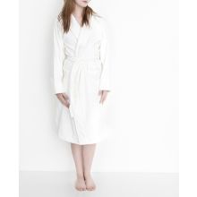 HnL Badjas Velours Uni - Wit