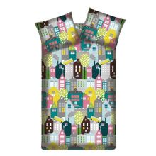 Beddinghouse Dekbedovertrek Houses - Eenpersoons - 140x200/220 - Pink
