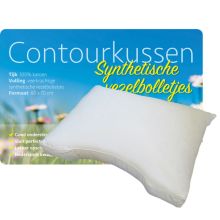 iSleep Contourkussen Vezelbolletjes - 60x70 cm - Wit