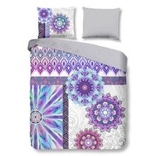 HIP Dekbedovertrek Jayanti - Grey/Purple