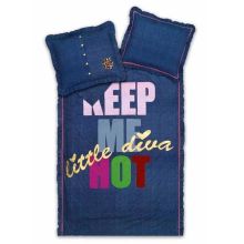 Little Diva Dekbedovertrek Keep Me Hot - Eenpersoons - 140x200/220 cm - Jeans