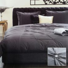 Beddinghouse Dekbedovertrek Lamballe - Eenpersoons - 140x200/220 cm - Antraciet