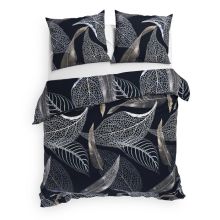 Heckettlane Dekbedovertrek Liba (Flanel) - Oil Black
