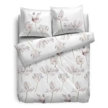 HnL Pure Cotton Dekbedovertrek Livina - Eenpersoons - 135x200 + 80x80 cm - White