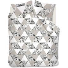 Ambiante Dekbedovertrek Loes - Eenpersoons - 140x200/220 cm - Grey