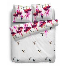 HnL Pure Cotton Dekbedovertrek Madilon - Litsjumeaux XL - 260x200/220 cm - White