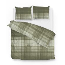 Zo! Home Dekbedovertrek Marley (Flanel) - Kalamata Green