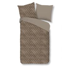 Descanso Dekbedovertrek Matteo - Eenpersoons - 135x200 + 80x80 cm - Taupe