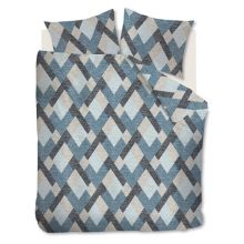Beddinghouse Dekbedovertrek Montero (flanel) - Litsjumeaux XL - 260x200/220 cm - Blue