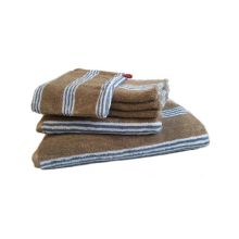 Marieke at Home Badtextiel Natural Stripe - Blauw