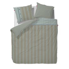 Marieke at Home Dekbedovertrek Natural Stripe - Litsjumeaux - 240x200/220 cm - Blauw