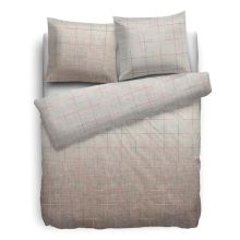 HnL Flanel Dekbedovertrek Noor - Litsjumeaux - 240x200/220 cm - Taupe