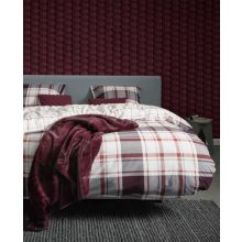 Essenza Dekbedovertrek Novan (flanel) - Litsjumeaux XL - 260x200/220 cm - Burgundy