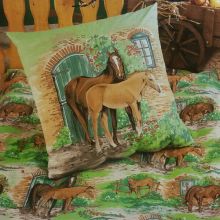 Kinderovertrek Paard en Veulen - Eenpersoons - 140x200/220 cm - Multi