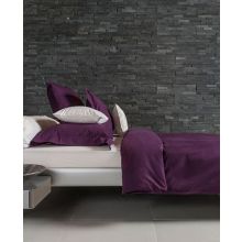 HnL Dekbedovertrek Peach Twill - Eenpersoons - 140x200/220 cm - Aubergine