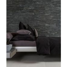 HnL Dekbedovertrek Peach Twill - Eenpersoons - 140x200/220 cm - Zwart
