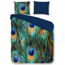Pure Dekbedovertrek Peacock- Eenpersoons - 135x200 + 80x80 cm - Blue