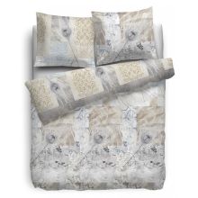 HnL Refined Dekbedovertrek Peacock - Tweepersoons - 200x200/220 cm - Grijs