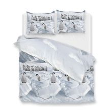 Zo! Home Dekbedovertrek Pinguini (Flanel) - Blue