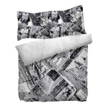 HnL Pure Cotton Dekbedovertrek Pitt - Litsjumeaux - 240x200/220 cm - Grey